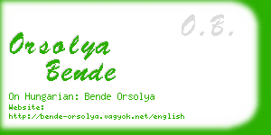 orsolya bende business card